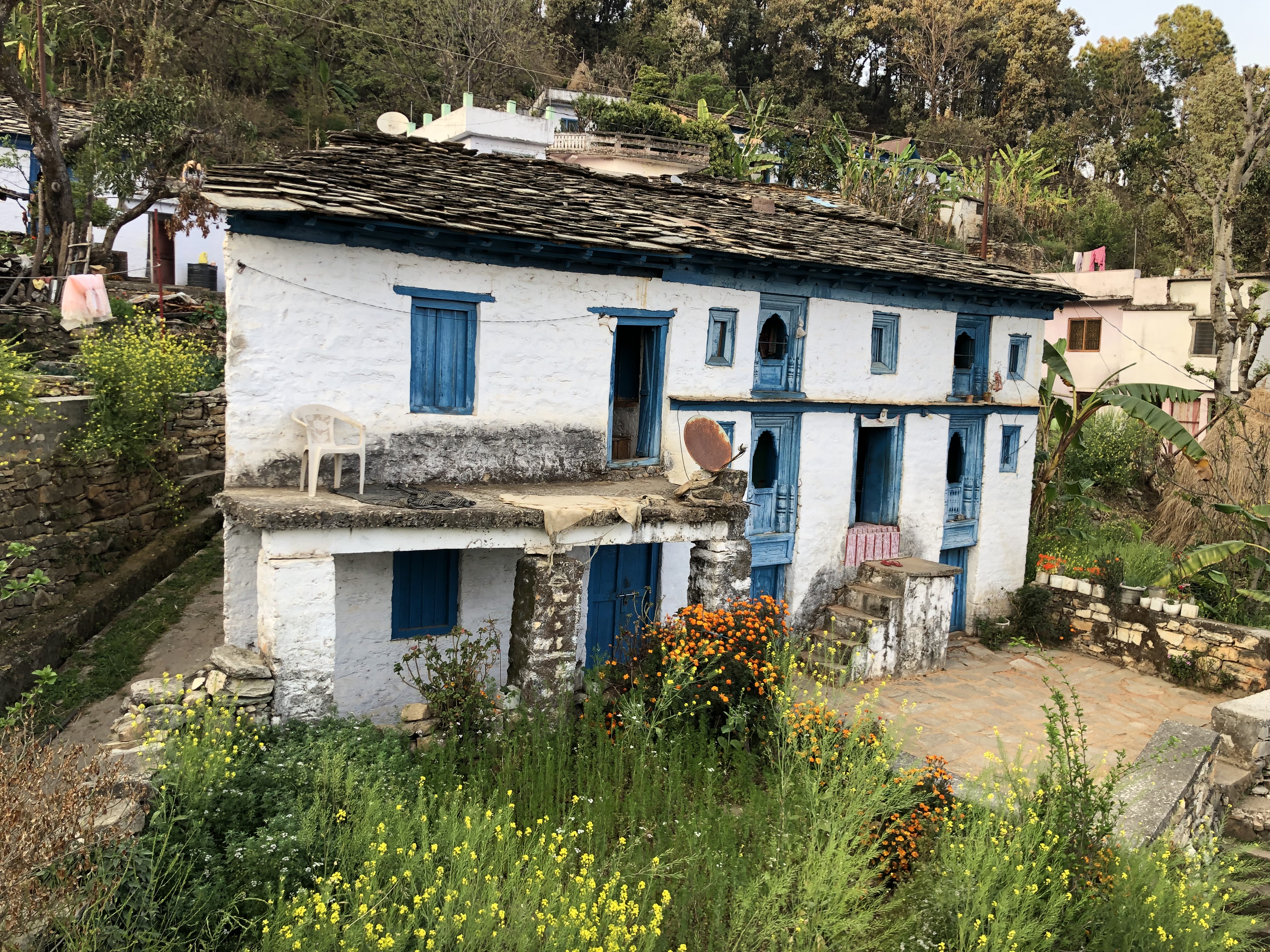 Traditional wood work (Likhai) in a Kumaoni house at Bana Village, District Pithoragarh