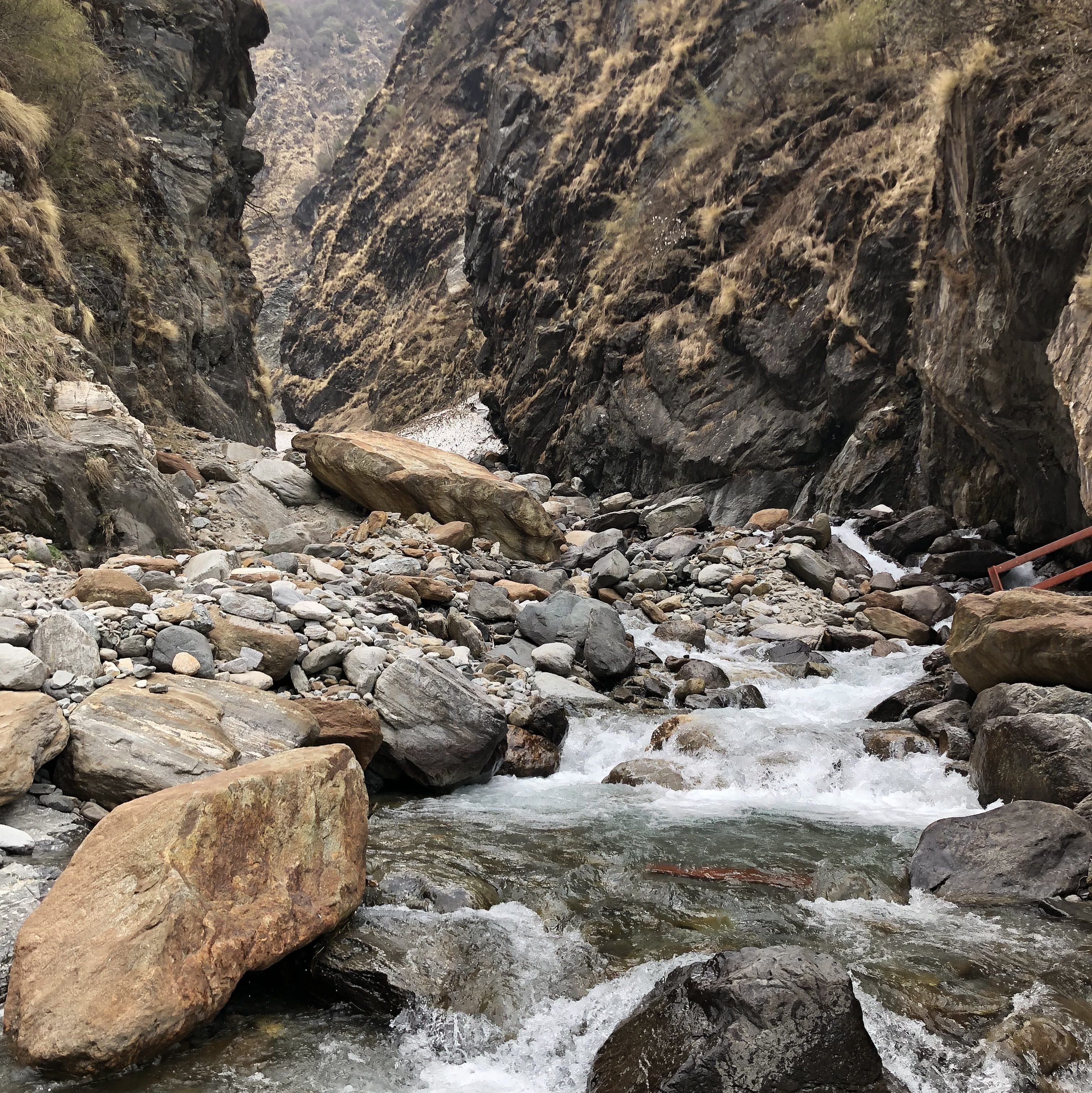 Yamuna river as seen from the Yamunotri temple. In its pure and clean form. truly magical 