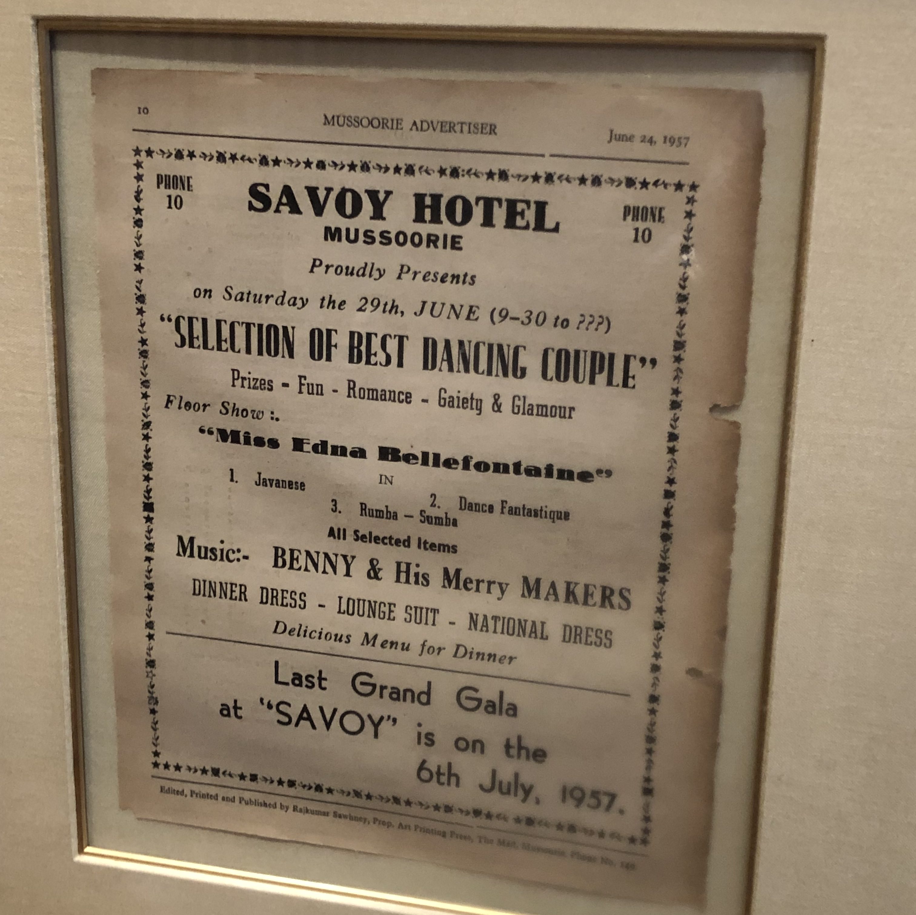 Events at Hotel Savoy, Mussoorie