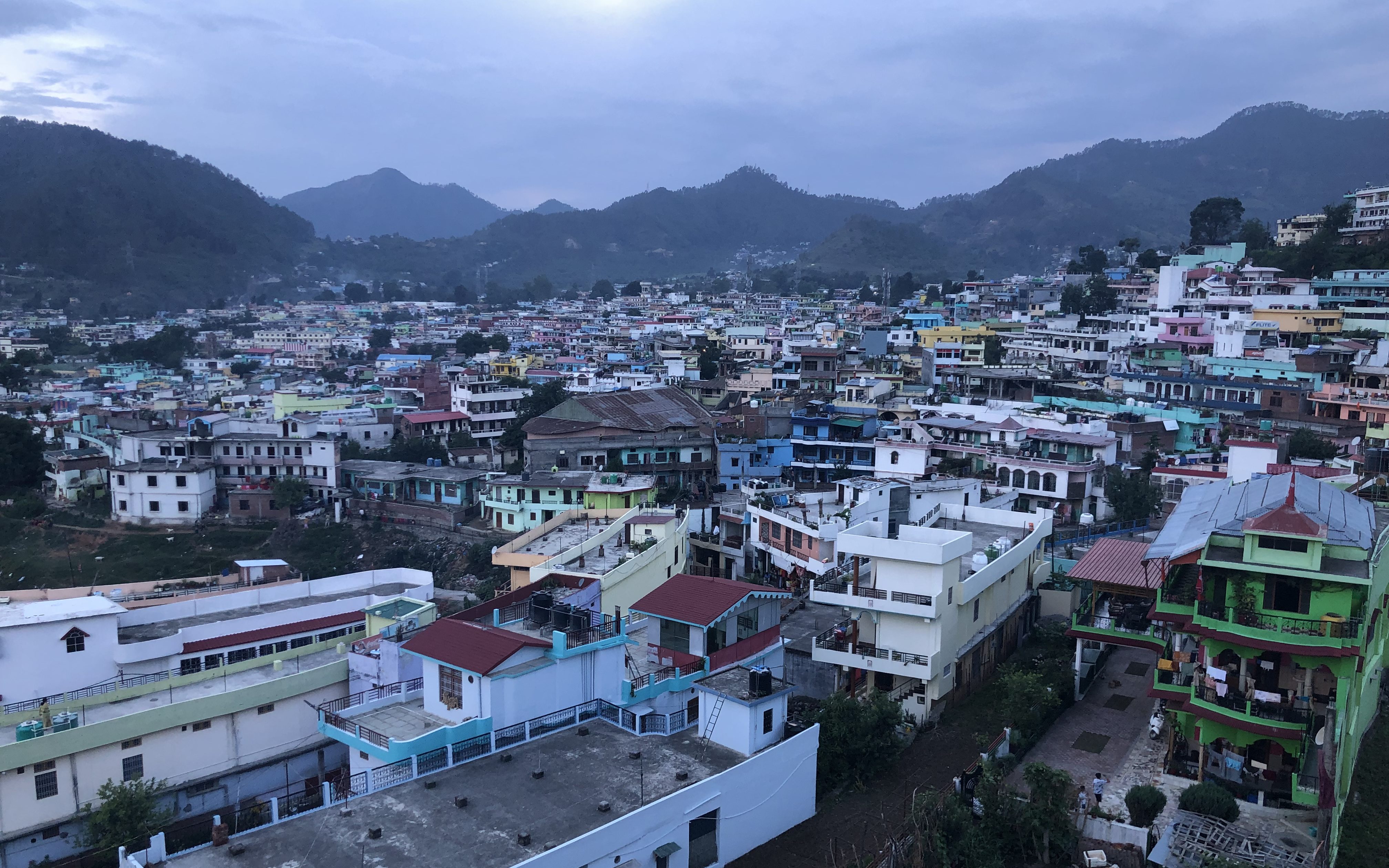 View of Pithoragarh town in the morning