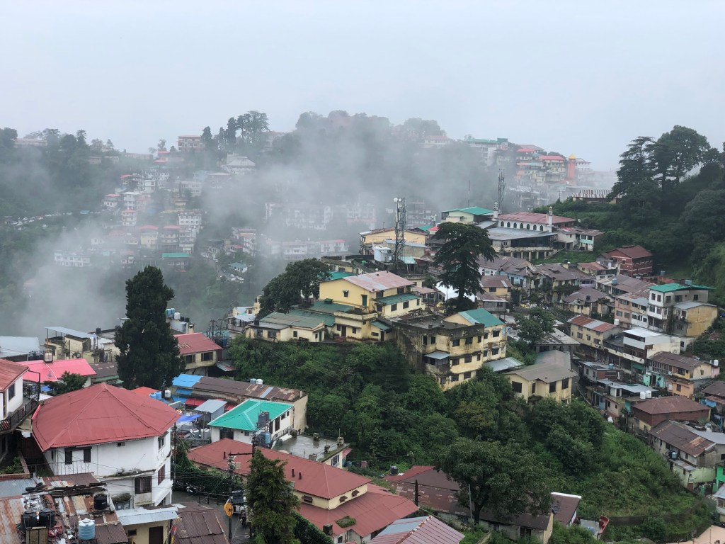View of the Landour Bazar and the old Clock tower