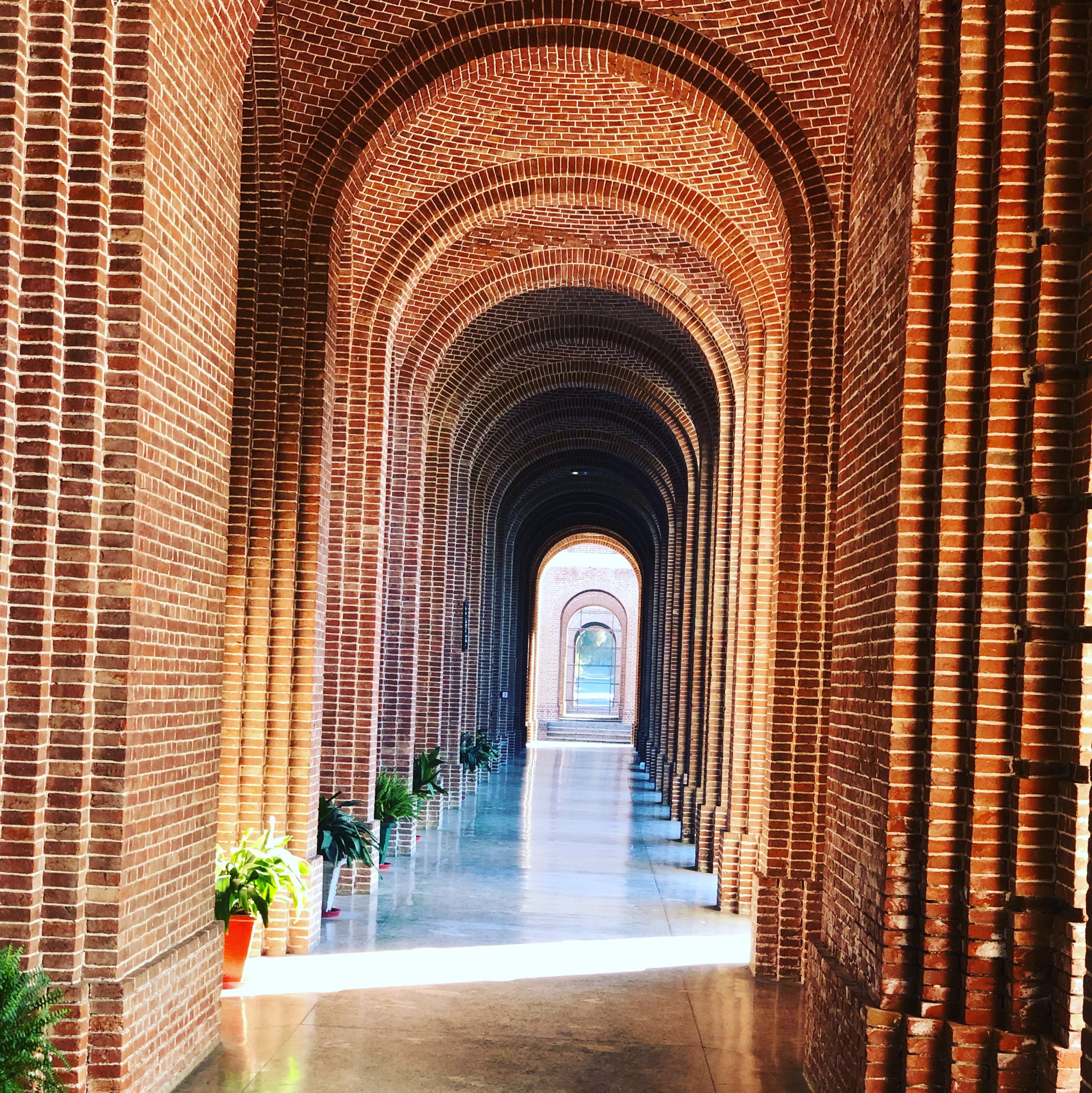 Corridor inside the main Forest Research Institute (FRI) building, Dehradun