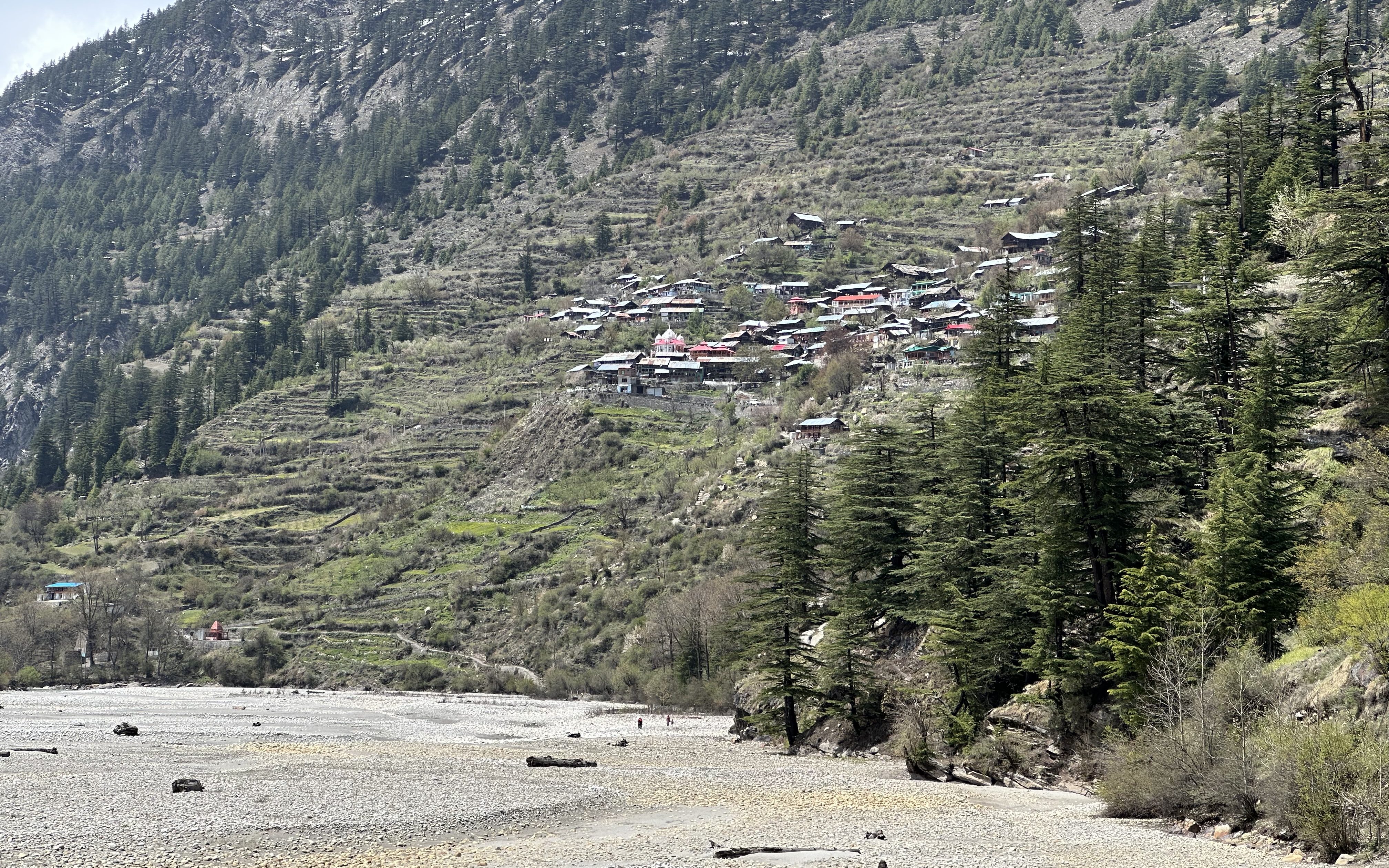 View of Mukhba temple
