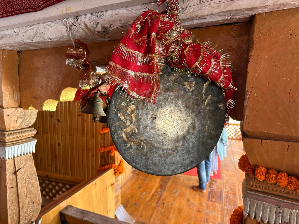 A gong bell gifted by Wilson to Someshwar temple at Mukhba. District Uttarkashi, Uttarakhand