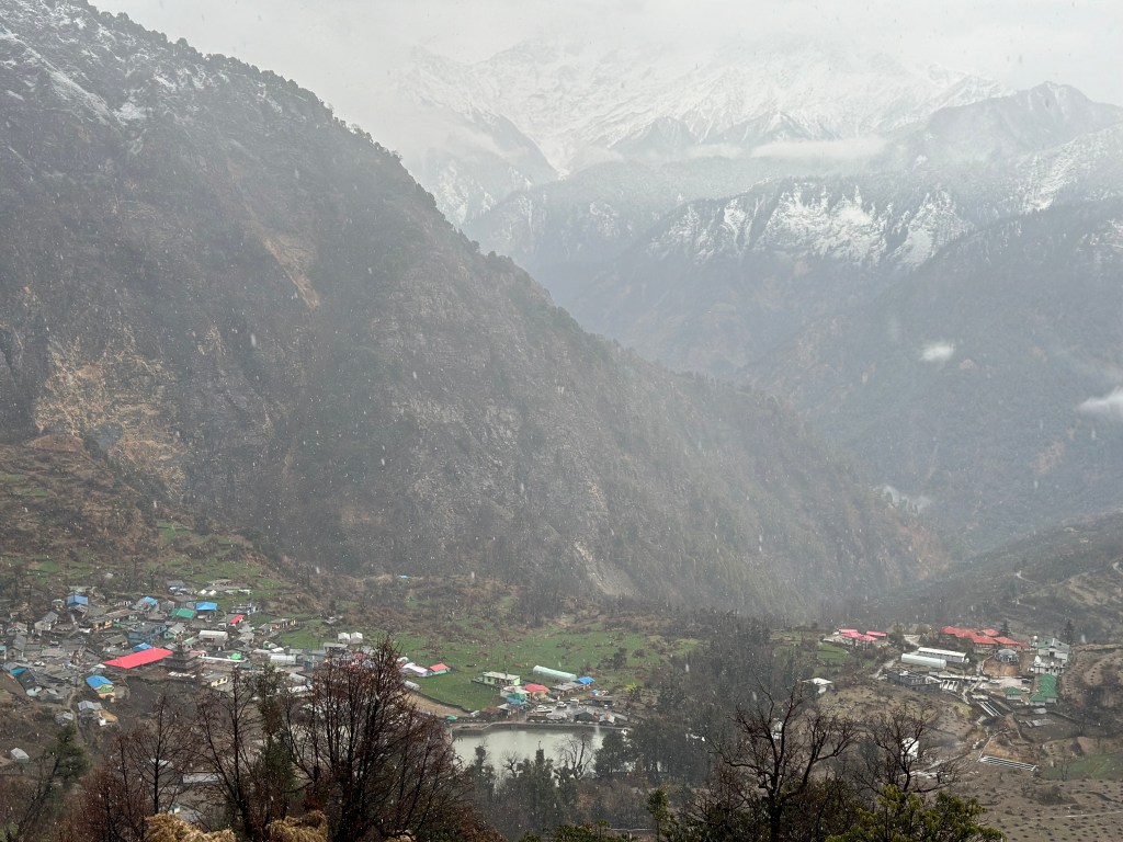 View of Barsu Village. the trek to Barnala trek and to Dayara Bugyal starts from here. Located in district Uttarkashi, Uttarakhand.