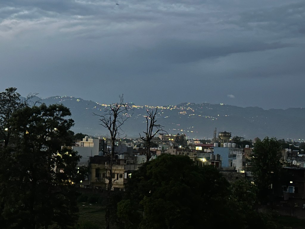 View of Mussoorie from Dehradun. Mussoorie is located about 30 kms (one hour drive) from Dehradun city. #Uttarakhand #devbhoomiUttarakhand #view #pahad #mountainview #eveningtime #Mussoorieridge #lights #pahadview #mountainlife #valley #dehraduncity #doonvalley