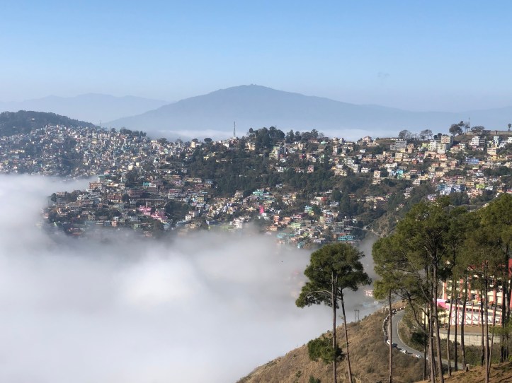 Almora town view (Dharanaula side).
Almora'a tryst with the clouds.