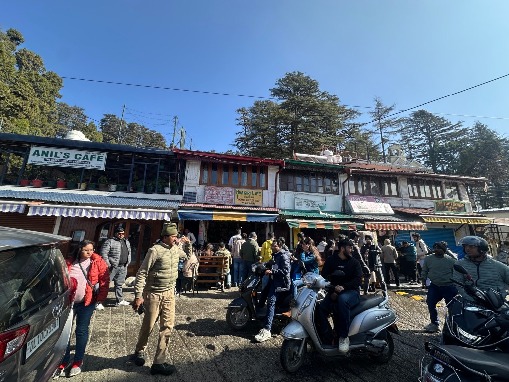 The famous Char Dukan in the upper reaches of Landour, along the Landour Loop — bustling with tourists soaking in the bright sunshine, relishing warm snacks after a gentle spell of passing showers.

#sundaytime #landourdiaries #mussoorie #weekendtrip #vibe #cafesofMussoorie #cafesofLandour #landourwalks