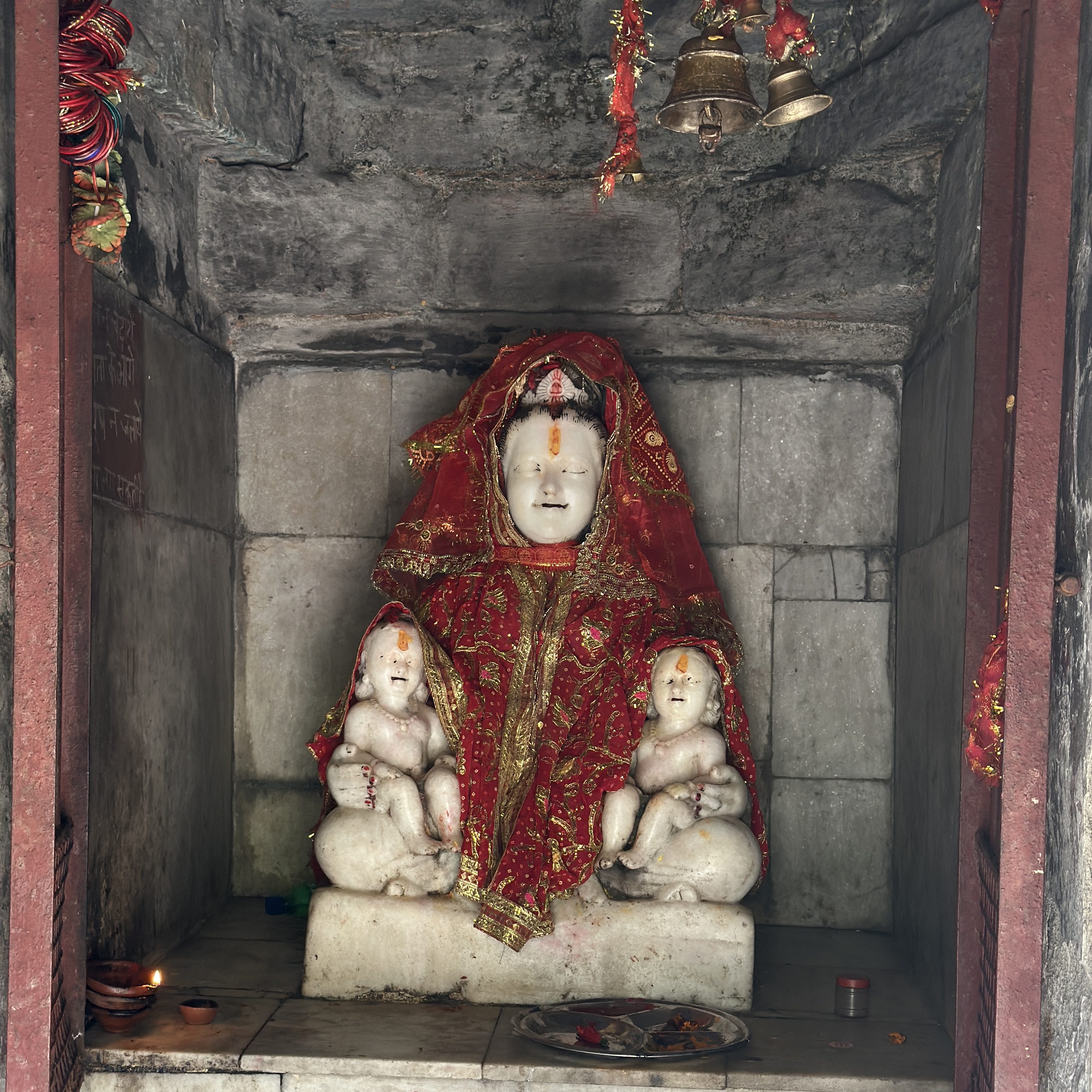 Sita, Luv and Kush idols at the Sitabani (Sitavani) temple complex. nestled inside the Sitabani forest reserve, buffer zone of Jim Corbett National Park. Ramnagar, district Nainital, Uttarakhand #valmiki #templesofUttarakhand #Sitatemple #Siteshwarmahadev #Devbhoomi